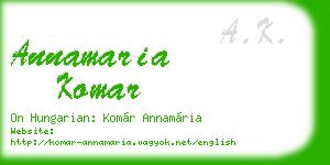 annamaria komar business card
