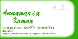 annamaria komar business card